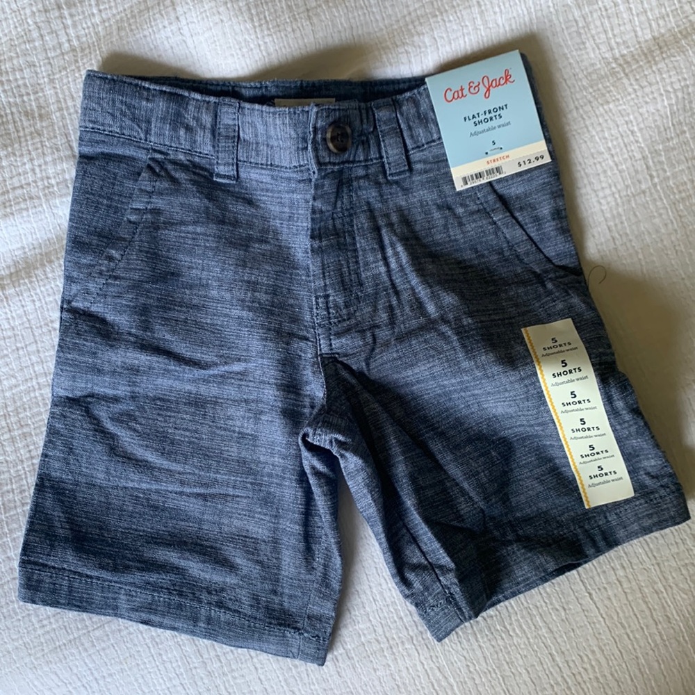 Cat & Jack boys kids denim chambray shorts new nwt size 5